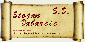 Stojan Dabarčić vizit kartica